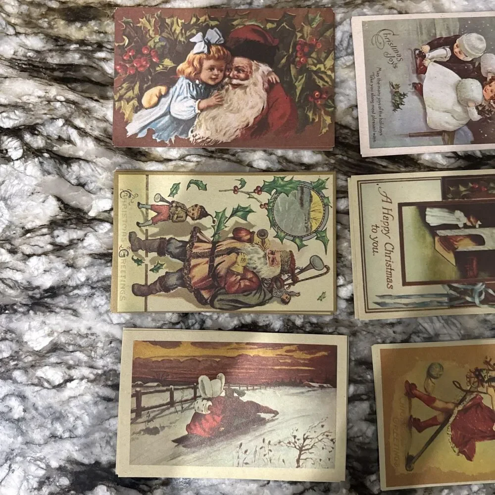 Vintage NOS Christmas Post Cards-48 Total Cards 4 of Each 12 Scenes - Picture 2 of 8